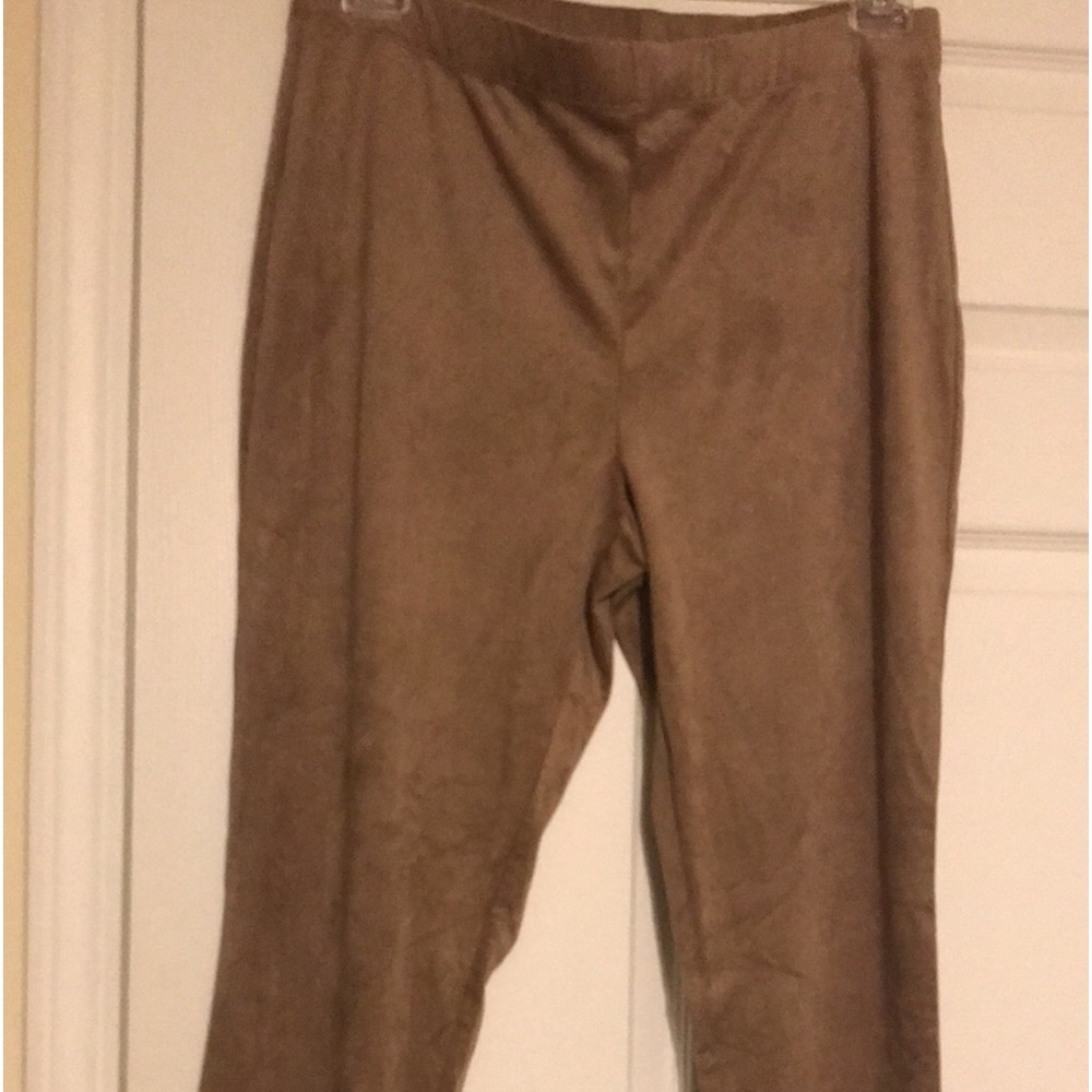 Faux suede leggings by Susan Graver L